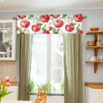 thumbnail image 3 of Yayeee Kitchen Valance Rod Pocket 54" x 18" Living Room Window Curtain, White Apple Pattern, 3 of 6