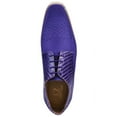 thumbnail image 4 of LIBERTYZENO Mens Casual Shoes Textile And Lizard Print Leather Lace-Up Oxford Casual Shoes For Mens Gutta Purple 10, 4 of 7