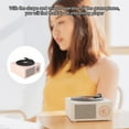 thumbnail image 1 of Turntable Speaker USB Bluetooth V5.0 Vinyl Record Player Turntable Speaker Bluetooth Turntable Stereo Vintage Portable Speaker, Pink, 1 of 7