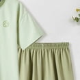 thumbnail image 6 of Toddler boys and girls easter summer short sets outfits cotton crewneck short sleeve playwear 2pc sets,cute,soft,lightweight,casual,outdoor Green 13-14 Years, 6 of 7