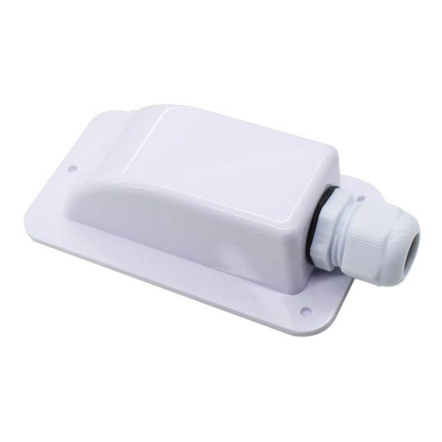 Almencla Panneau de Boîte d'Entrée Solaire Double Câble Adapté pour Véhicule Récréatif RV Blanc Trou Simple