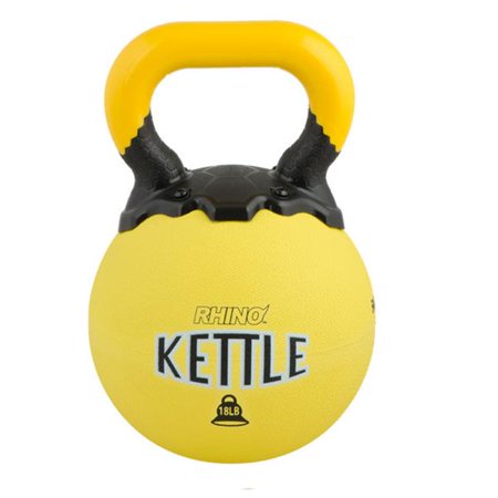 Champion Sports 18 lbs Rhino Kettle Bell, Yellow