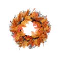 thumbnail image 1 of Wreath,Leaf Wreath, Door Hanging Decoration, Festival Props, Hanging Window Wall Hanging, 1 of 9