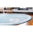 thumbnail image 6 of Jill Zarin’s Uptown Round Abstract Modern Area Rugs, Turquoise, 6 of 8