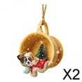 thumbnail image 1 of Adorno Colgante de Perro de Navidad Soledad 2 Piezas Acrílico, 1 of 10