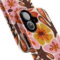 thumbnail image 2 of Retro Floral Phone Case, Boho Hand Drawn Abstract Flower Pattern Pink Mustard Cover for iPhone 17 16 15 14 13 12 11 Plus Pro Max Mini, 2 of 6