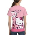 thumbnail image 6 of Hello Kitty T Shirts For Girls Boys, 3d Print Cartoon Graphics T Shirt, Youth Crewneck T-Shirt, Unisex Short Sleeve Top Tees Age 4-16 Years, 6 of 7