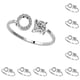 thumbnail image 2 of Guardurnaity Anillo abierto con letras mayúsculas de cobre, anillos seguros reutilizables para compras, joyería de maquillaje ornamental, regalo Letra O 10piezas, 2 of 6