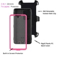 thumbnail image 2 of FIEWESEY for Samsung Galaxy A52 Case,Heavy Duty High Impact Resistant Armor Holster Defender Case with Kickstand+Swivel Belt Clip Holster Built-in Screen Protector for Samsung Galaxy A52(Pink), 2 of 6