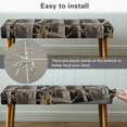 thumbnail image 6 of XYZCANDO Stretch Bench Seat Cover, Tree Bark Camo Pattern Polyester Spandex Stretchable Bench Covers for Garden Dining Room, 6 of 9