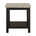 thumbnail image 3 of Picket House Furnishings Caleb Square Marble Top End Table in Espresso, 3 of 10