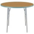 thumbnail image 3 of ECR4Kids 36in Round Contour Thermo-Fused Adjustable Activity Table Oak/Seafoam/Silver - Standard Swivel, 3 of 4