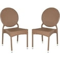 thumbnail image 2 of Safavieh Valdez Wicker Indoor-Outdoor Stacking Side Chair, Set of 2, 2 of 6