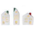 thumbnail image 1 of Led Ceramic House Set Of 3, 1 of 3