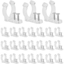 BUZIFU 150 Pcs LED Rope Mounting Clips, Light Strip Clips Clear PVC Mounting Rope Light Mounting Clips LED Rope Light Clip Bracket with 300 Pcs Screws for LED Light Tube/Light Hose Wall Bracket