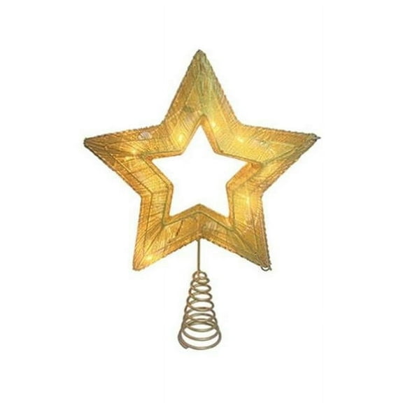 Inliten 116089 11 in. Star Tree Top, Gold - Pack of 6