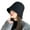 Black, variant on Women Winter Bucket Hat Thick Solid Color Soft Sun UV Protection No Brim Deep Windproof Cold Resistant Foldable Hat Lady Cap Outdoor Headwear