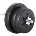 thumbnail image 6 of Alden Design 55 lb Barbell Dumbbell Strength Training Weights Curl Bar for Home/Gym, Black, 6 of 9