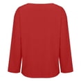 thumbnail image 4 of Yigetop Long Sleeve Shirts for Women, Women Long Sleeve Tops Casual V Neck Tshirts Basics Tee 2025 Fall Trendy Clothes Womens Long Sleeve T Shirts Red M, 4 of 6