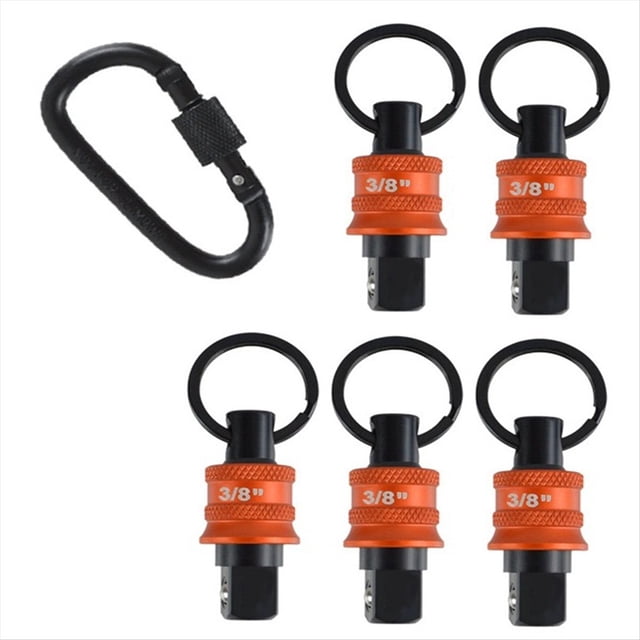 con Soporte para Vasos (5 Piezas) - Organizador de Vasos de 3/8 Pulgadas con Liberación Rápida y Clip - Accesorios para Llaves de y Cajas de Herramientas