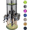 thumbnail image 2 of Round Spinning Rod Holder for Freshwater Poles  Gear  and Accessories | Fishing Rack with Rod Clips for Garage Organization, 2 of 6