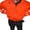 Orange, variant on Diconna Women's Loose Hoodies Fashion Letter Print Spider Web Long Sleeve Teen Girl Fall Jacket Casual Clothes Zip-Up Sweatshirts Coat