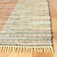 thumbnail image 3 of SAFAVIEH Rag Romeo Striped Fringe Cotton Runner Rug, Rust/Gold, 2'3" x 9', 3 of 7