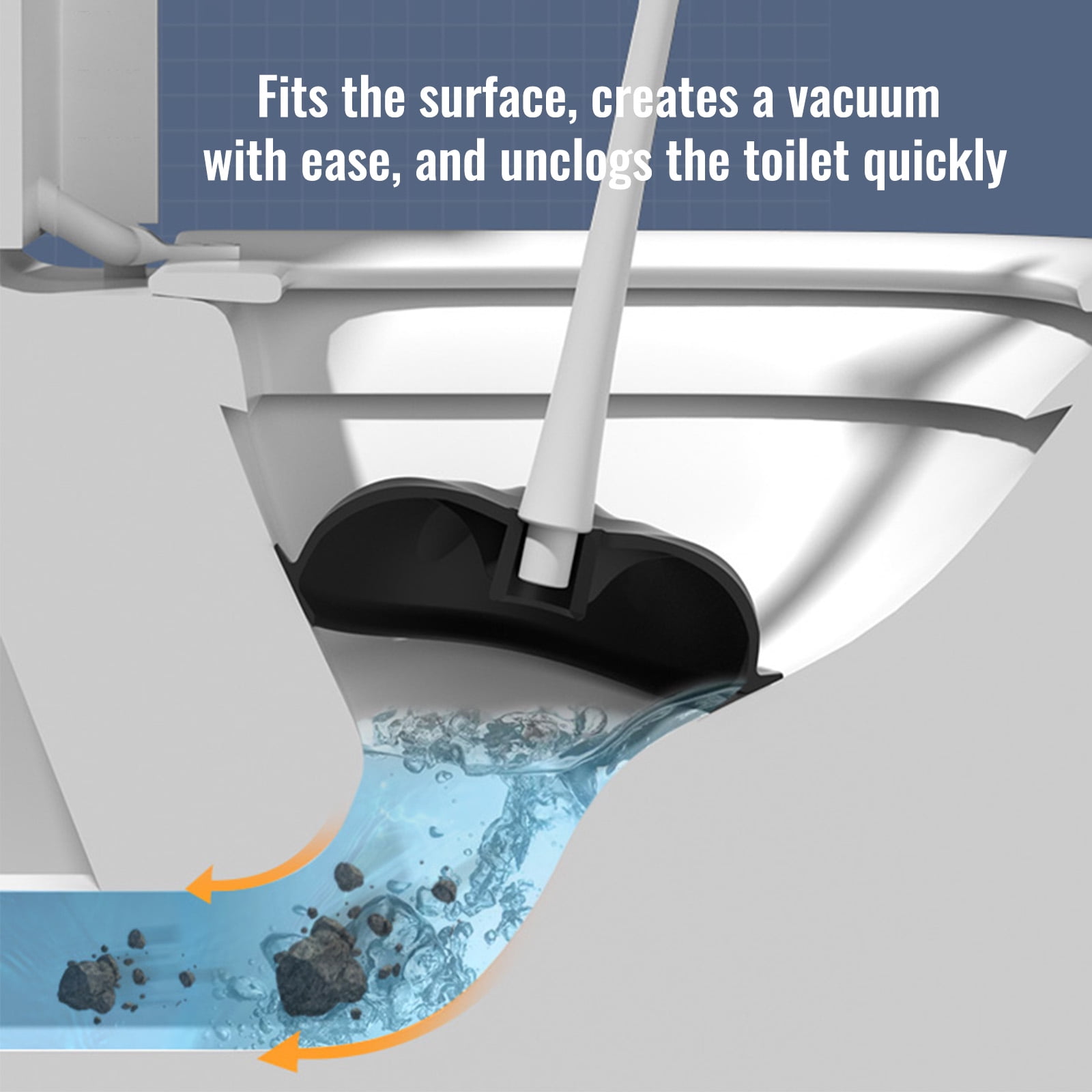 Toilet Plunger and Bowl Brush Combo with Leak-proof Base Heavy Duty Toilet Plunger & Brush Set for Bathroom Cleaning