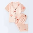 thumbnail image 2 of Bovxnpu Girls Sleepwear 2 Piece Loungewear Set Toddler Graphic Loungewear Short Sleeve Pants Kids Casual Home Outfit Set, 2 of 7