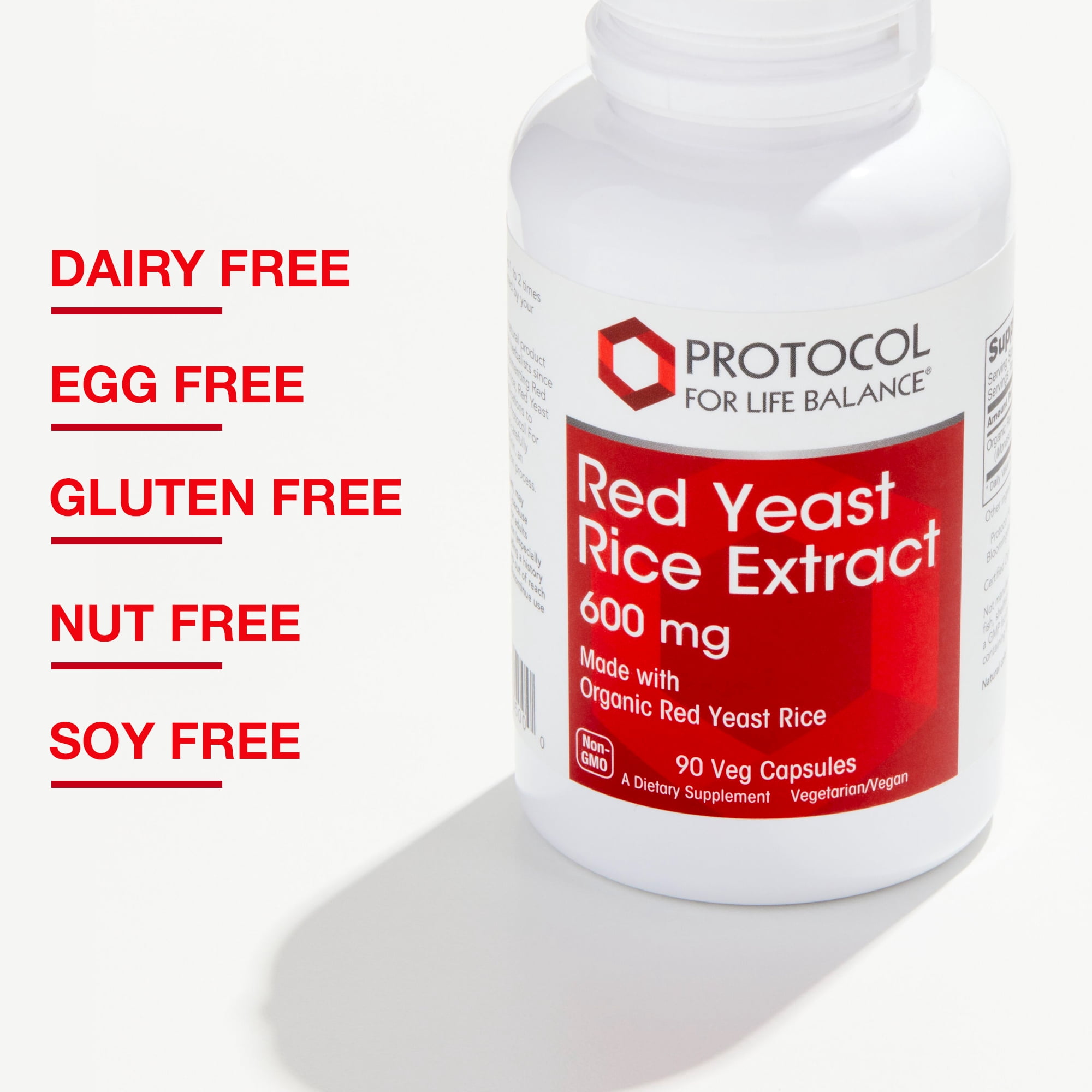 Protocol for Life Balance Red Yeast Rice Extract 600 mg - Traditional Herbalism - 90 Veg Caps