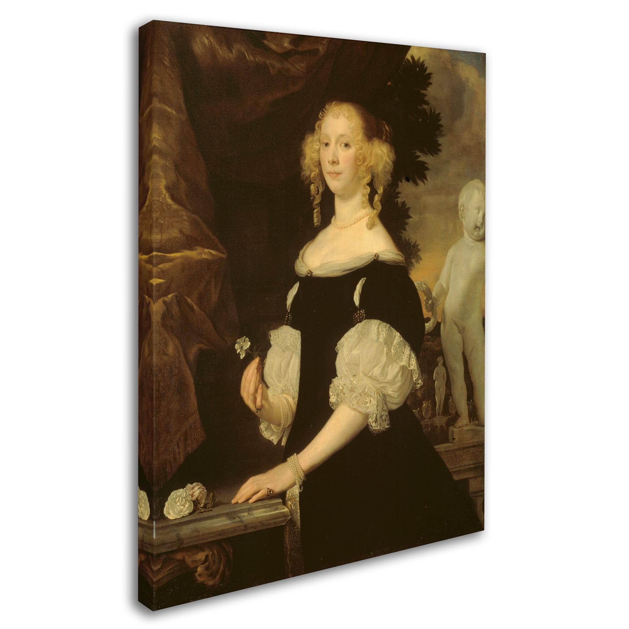 Abraham van den Tempel 'Portrait Of A Woman' Canvas Art
