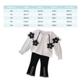 thumbnail image 3 of Minnieouse Conjuntos de ropa de 2 piezas para niña, camisa blanca con estampado de manga larga de otoño, ropa superior, pantalones conjuntos de ropa Blanco 100cm, 3 of 6