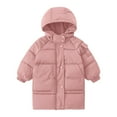 thumbnail image 4 of REDARER Girls Long Puffer Coat, Thickened Hooded Down Jacket for Kids, Warm Winter Outerwear for Cold Weather Comfort,Size:8-9 Years, 4 of 5