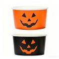 thumbnail image 2 of Halloween Cups, Summer Halloween Ice Cream Paper Cups, Disposable Cute Jack-o-lantern Treat Orange Cups for Beach Party Supplies, 30 Pack, 2 of 7