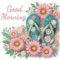 thumbnail image 1 of 5D DIY Taladro Parcial Con Forma Especial Chanclas Flores 30x30 Cm, 1 of 9