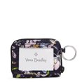 thumbnail image 2 of Vera Bradley Women's Recycled Cotton RFID Petite Zip-Around Wallet Bloom Boom Navy, 2 of 3