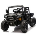 thumbnail image 5 of iRerts 24V Electric Ride on Dump Truck, 4WD Powered Ride on Car with Remote Control, 6 Wheel Suspension, Electric Dump Bed, Bluetooth Music, LED Light, Toddlers Ride on Toys for Kids Aged 3-5, Black, 5 of 8