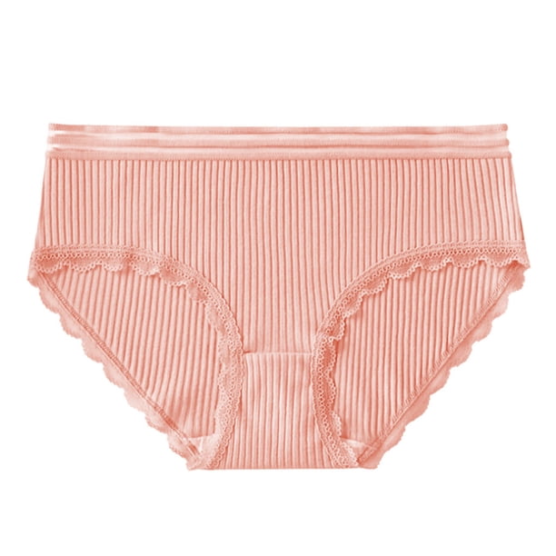 Jumpingount TureClos, 3 uds., ropa interior de algodón para mujer, bragas transpirables para niña, bragas elásticas que absorben la humedad con borde de Ropa interior camafeo marrón METRO