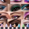thumbnail image 3 of Lápiz de sombra de ojos, resaltador de 15 colores, resistente al agua, brillo mate, sombra de ojos desnuda, pigmento de maquillaje, cosméticos, Lápiz Delineador de ojos blanco( 8, 3 of 5