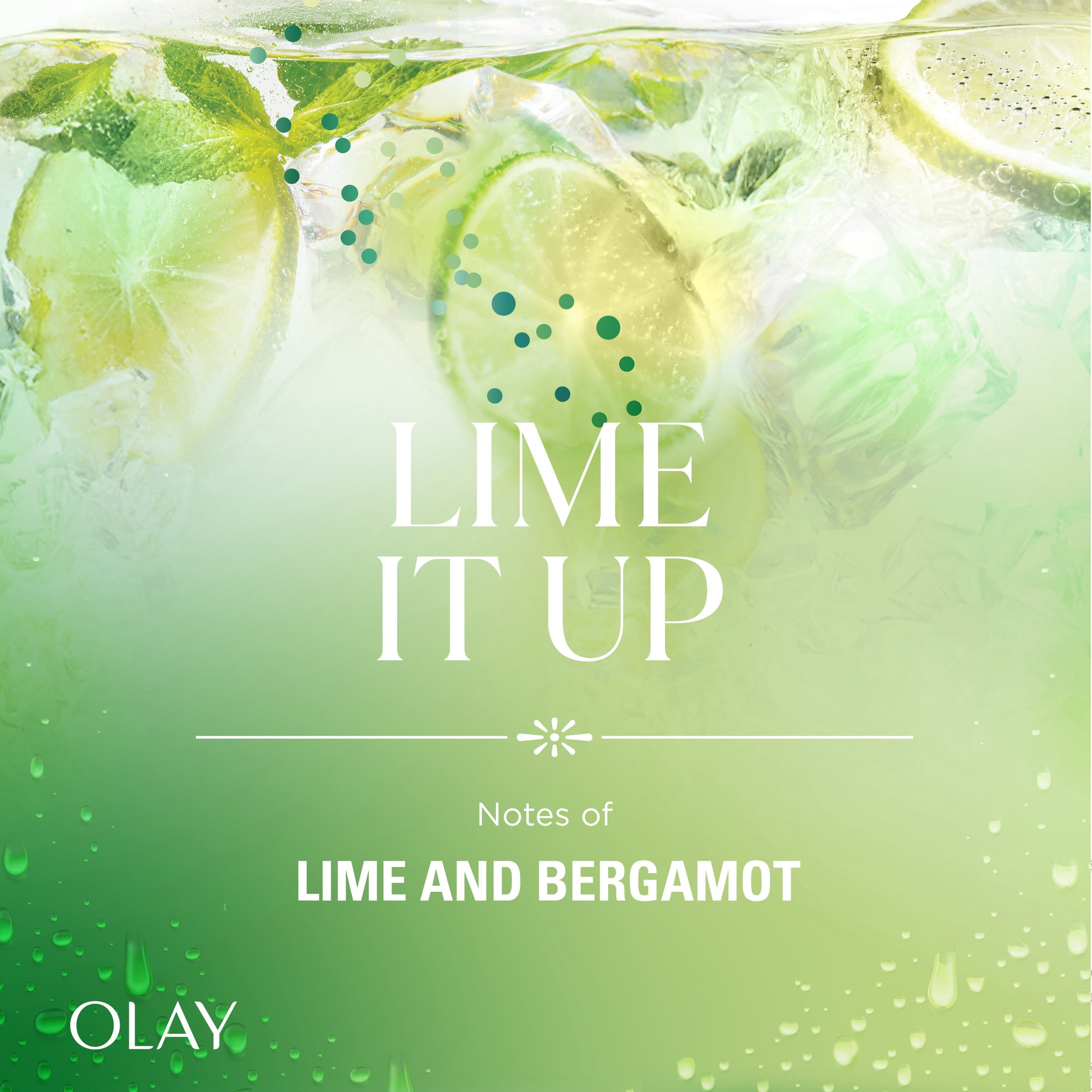 (4 pack) Olay Lime It Up Body Wash with Notes of Lime and Bergamot, Vitamin B3 and Antioxidant Blend, 22oz