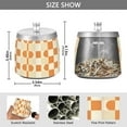 thumbnail image 2 of Yayeee Ashtray with Lid for Cigarette Smokeless Stainless Steel Home Ash Holder, Orange Checkered Pattern, 2 of 7