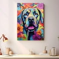 thumbnail image 2 of Mastiff Christmas Dog Arts Canvas - Large Abstract Paintings Colorfull Wall Art Dog Decor Dog Room Decor Animal Wall Art Animal Canvas, 2 of 4