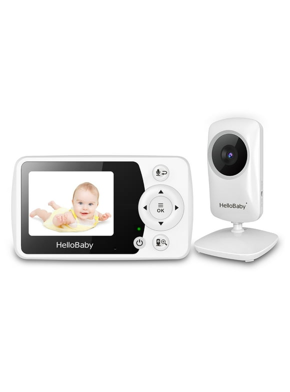 HelloBaby Baby Monitor-HB31  with Camera and Audio, 1000ft Long Range Video Baby Monitor - No WiFi, IR Night Vision, Lullaby, VOX Mode 2.4" LCD, Security Camera