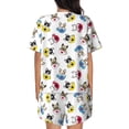 thumbnail image 3 of Lsque French Bulldog With Coffee Cup Women's Short-Sleeved Pajama Set - 2 Piece Soft and Lightweight Sleepwear Set-4X-Large, 3 of 9