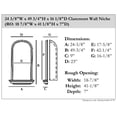 thumbnail image 2 of Ekena Millwork 24 3/8"W x 49 3/4"H x 16 1/8"D Claremont Wall Niche (RO: 18 7/8"W x 41 1/8"H x 7"D), 2 of 2