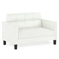 thumbnail image 6 of Furinno Brive Contemporary Tufted Loveseat, White Faux Leather, 6 of 7