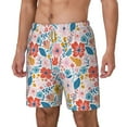 thumbnail image 2 of Balery Floral Ditsy Mens Swim Trunks Swim Shorts for Men Quick Dry Inseam Beach Shorts with Compression Liner Pocket-XX-Large, 2 of 9