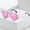 Purple, variant on Melting Heart Sunglasses for Men/Women Rimless Irregular Party Unique Trendy Lightweight Sun Glasses Metal Prom Colorful Eye Glasses Beach Travel Wear