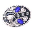 thumbnail image 4 of Hebilla de Cinturón de Piedras Preciosas Vintage Abrazadera de Cinturón de Vaquero en Relieve con Cabeza de Toro Tribal , Baoblaze  hebillas de cinturón para hombres, 4 of 7