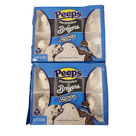 Peeps Marshmallow - Breyers Cookies & Cream 10 Pack - Pack of 2